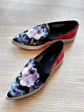 Ted Baker Thfia Pointed Toe Floral Shoes Sneakers Spring Summer  37 38 6.5 7